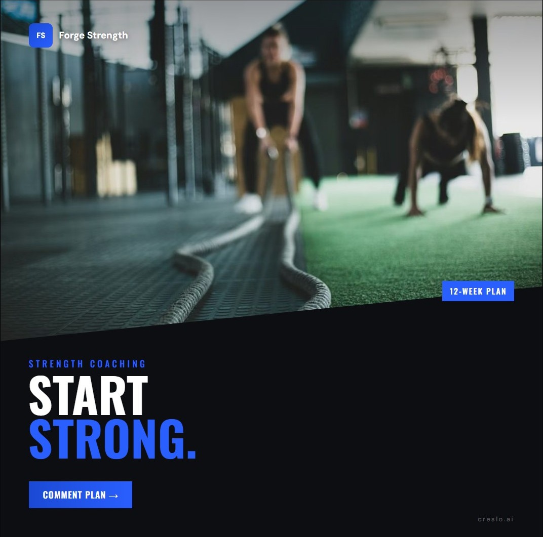 Advert designed by Creslo for Forge Strength