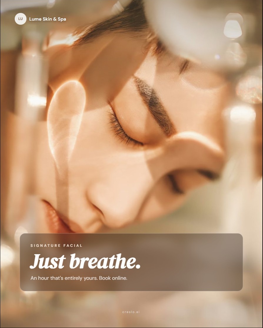 Advert designed by Creslo for Lume Skin & Spa